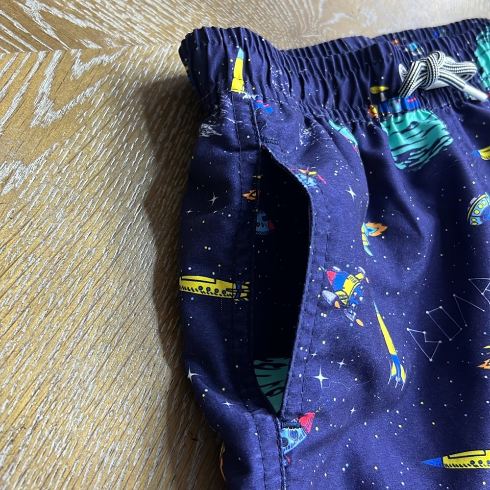 BOARDIES Little Boy Space Print Blue Swim Shorts 5-6 - Picture 5 of 10